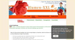 Desktop Screenshot of blumen-xxl.de